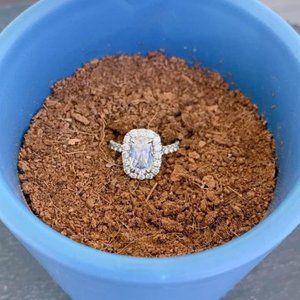 DAUSSI ENGAGEMENT RING, 1.62 CARAT CENTER STONE, SI1, D